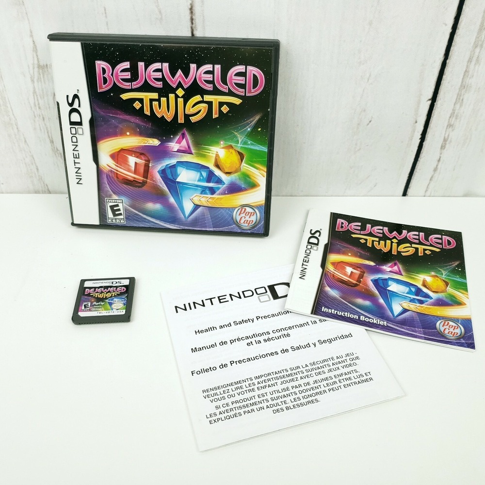 Bejeweled Twist Nintendo DS Game Complete CIB Tested PopCap Puzzle E Rating